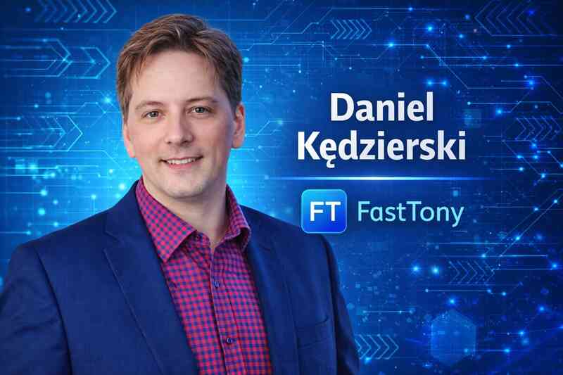 Daniel Kędzierski, CEO FastTony – grafika okładkowa do wywiadu